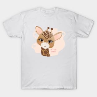 Cute Cool Giraffe Vector Design T-Shirt